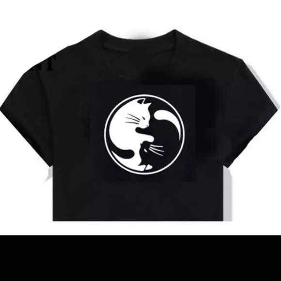 Tops Yin Yang Kitty Cat Crop Top Rave Festivals Edc Poshmark